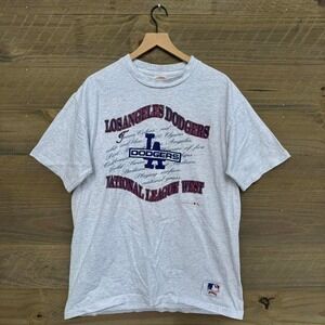 Vintage 90s Nutmeg Los Angeles Dodgers Embroidered Single Stitch T-Shirt
